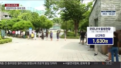 신규 확진 1,630명…다음주 55∼59세 접종 시작