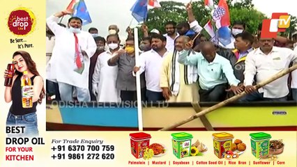 Urban Flooding In Bhubaneswar, Odisha Congress Boats On Street