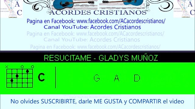 Resucitame - Gladys Muñoz Acordes Guitarra