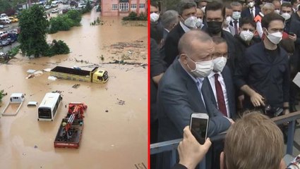 Cumhurbaşkanı Erdoğan Rize'de! Bölgedeki inceleme yaptıktan sonra açıklama yapacak