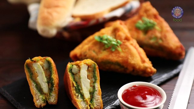 Paneer Bread Pakoda Recipe | How To Make Stuffed Bread Pakoda | MOTHER'S RECIPE | Crispy Bread Bajji