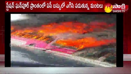జనగామ: ఎసీ బస్సులో చెలరేగిన మంటలు