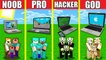 Minecraft Battle_ MACBOOK HOUSE BUILD CHALLENGE - NOOB vs PRO vs HACKER vs GOD _ Animation IPHONE