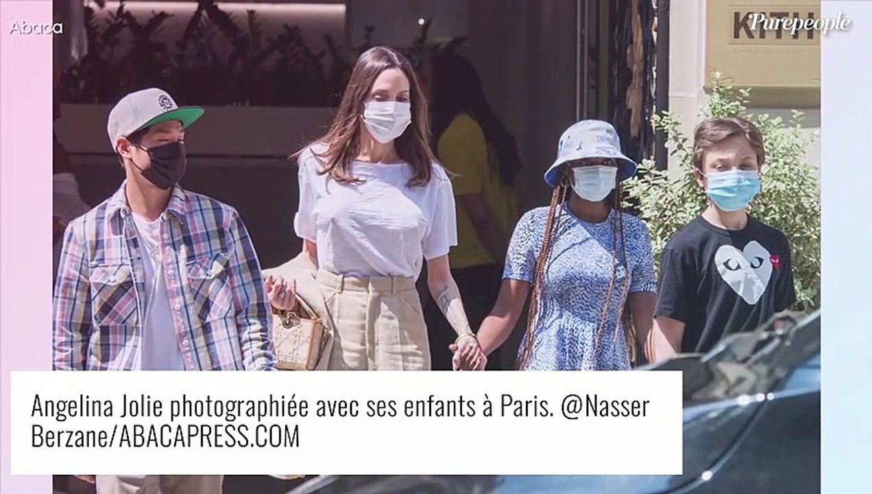 Angelina Jolie en France : sortie stylée avec Zahara, Pax et Knox à Paris