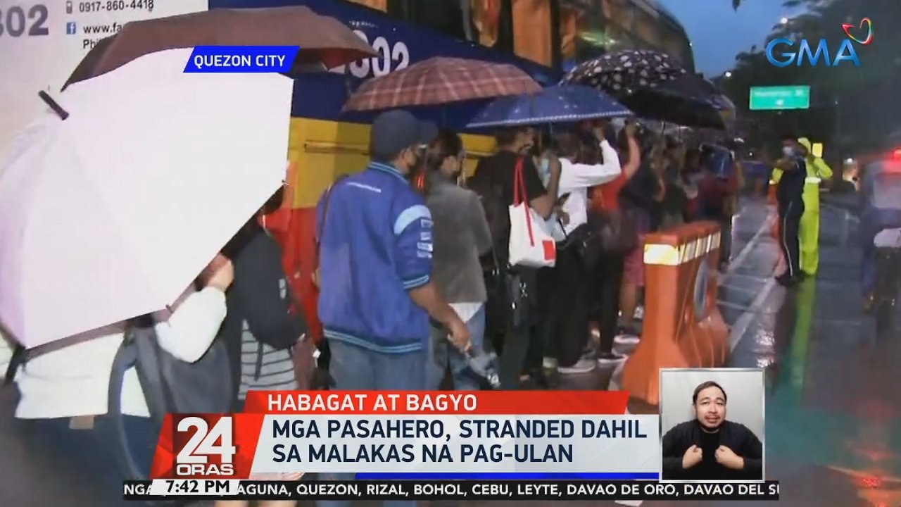 Mga pasahero, stranded dahil sa malakas na pag-ulan | 24 Oras