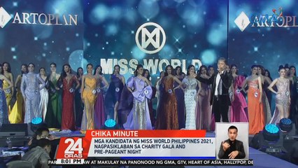 Mga kandidata ng Miss World Philippines 2021, nagpasiklaban sa charity gala and pre-pageant night | 24 Oras