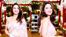Jasmin Bhasin का ये Saree Look लूट रहा है फैंस का दिल, पिंक साडी में लग रही है खूबसूरत!!