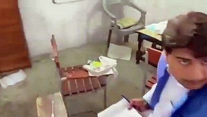 A boy was catch for cheating in exams