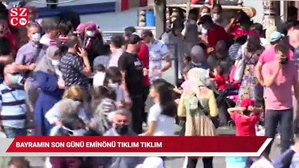 Kurban Bayramı'nın son günü Eminönü tıklım tıklım