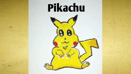 Pokemon:From Pikachu-drawing by pastel colour