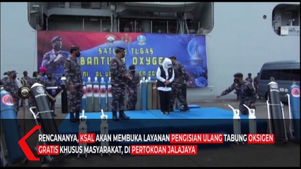 Video herunterladen: TNI AL Fungsikan KRI Soeharso Jadi Depo Isi Ulang Oksigen