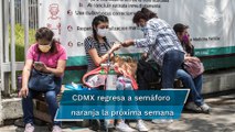CDMX regresa a semáforo epidemiológico naranja