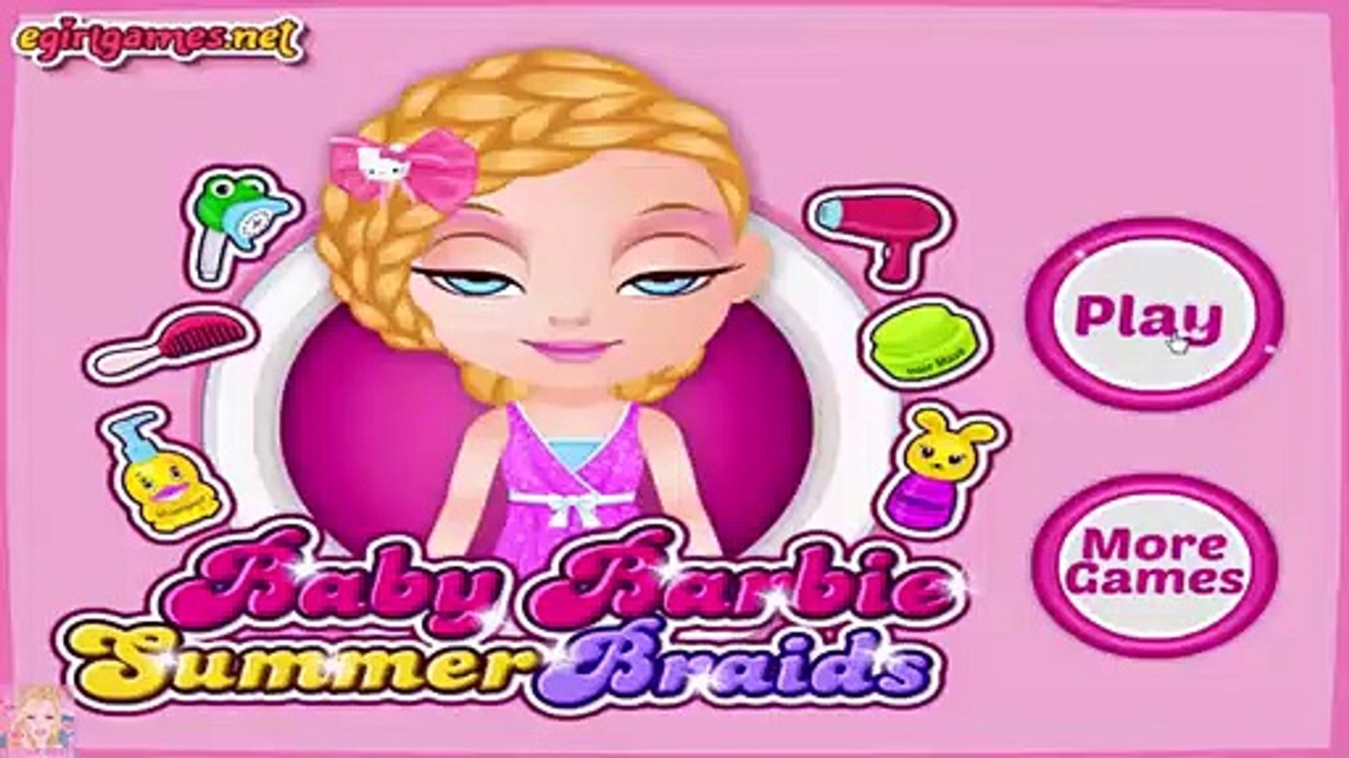udtale Juice transfusion Baby Barbie Summer Braids Barbie Hair Salon Games for Girls - video  Dailymotion