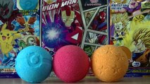 3 Surprise Eggs Bath Powder Balls Pokemon DRAGON BALL Z KAI MARVEL ポケモンXY ドラゴンボール マーベル びっくらたまご