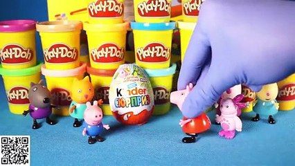 Peppa Pig Eggs Kinder Surprise Eggs, Play Doh, Cars