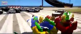 MEGA PARTY HULK SMASH AND POLICE CAR HULK SUPER HERO SONGS Nursery Rhymes Coloring For Kids