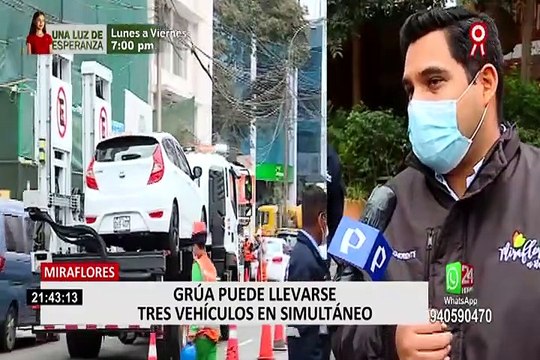 Municipalidad de Miraflores usa modernas grúas para llevar al depósito autos mal estacionados