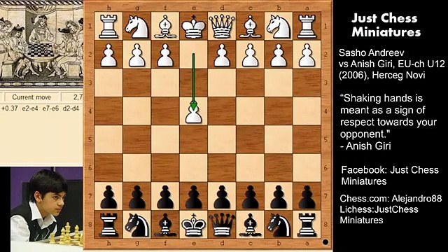 Anish Giri: My 60 Memorable Draws (4). Giri vs Sasho Andreev (2006)
