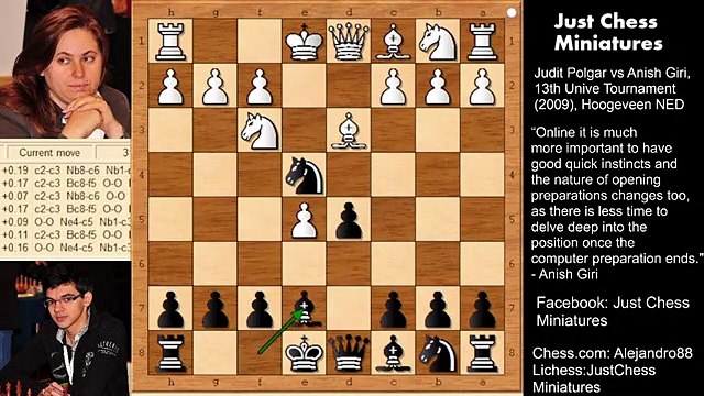 Anish Giri: My 60 Memorable Draws (6). Giri vs Judit Polgar (2006).