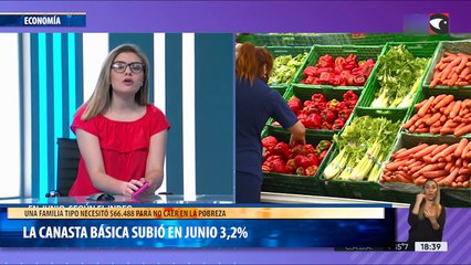 La canasta básica subió en junio 3,2%
