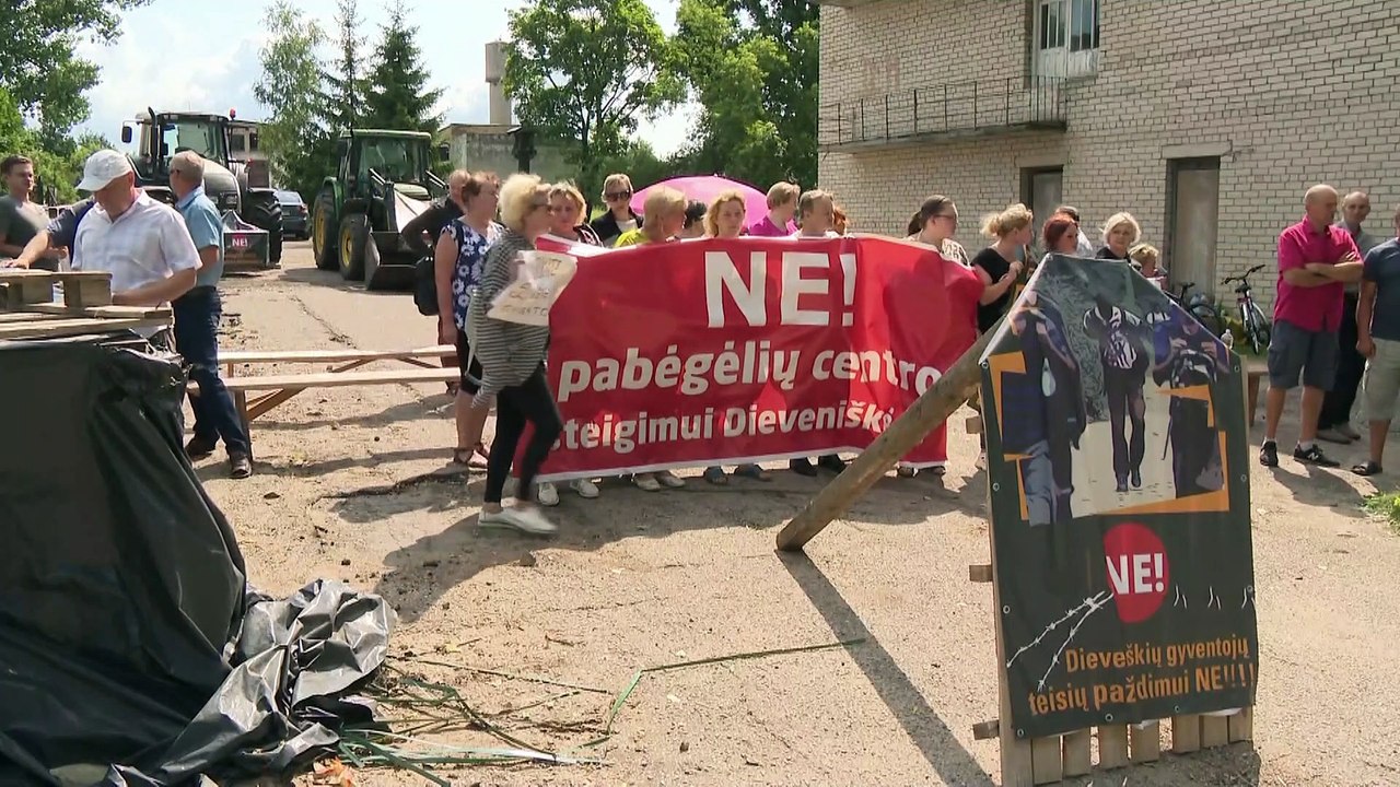Lituanie : ils protestent contre l'hébergement provisoire de réfugiés