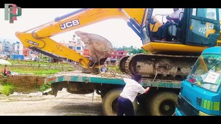 JCB Excavator Unloading Super Fast By Experienced Excavator Operator - Jcb Excavator Video|RoadPlan