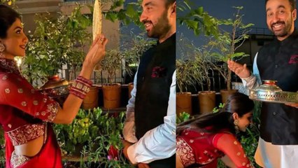 Shilpa Shetty और Raj Kundra की करवाचौथ वाली फोटोज़ हो रही है वायरल | FilmiBeat