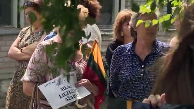 Литовцы протестуют против мигрантов