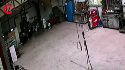 Hırsızın iş kazası güldürdü