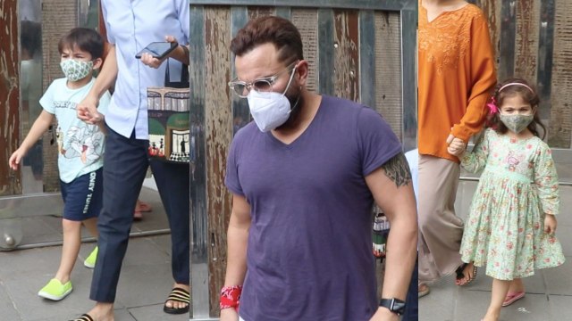 Taimur Ali Khan और Inaaya Naumi Kemmu को लेकर कहां पहुंचे Saif Ali Khan? Watch video | FilmiBeat