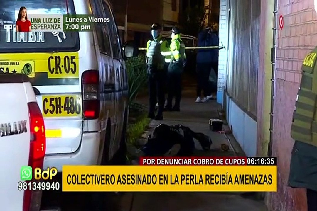 Callao: colectivero fue asesinado presuntamente por denunciar cobro de cupos