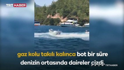 Bodrum'da kaptansız kalan bot korkuttu
