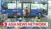 Vietnam News | Buses travel around HCM City to sell vegetables