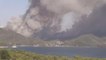 Bodrum'da makilik ve ormanlık alanda çıkan yangına müdahale ediliyor (1)