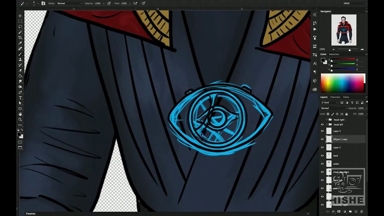 Pintando a el Dr Strange HISHE