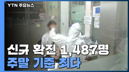 오늘 신규 확진 1,487명...주말 기준 최다 / YTN