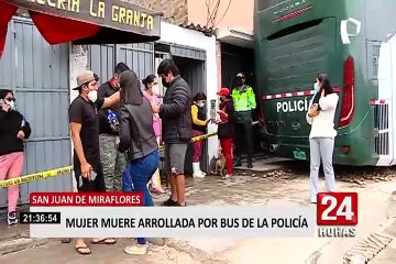 SJM: mujer muere arrollada por un bus de la Policía Nacional