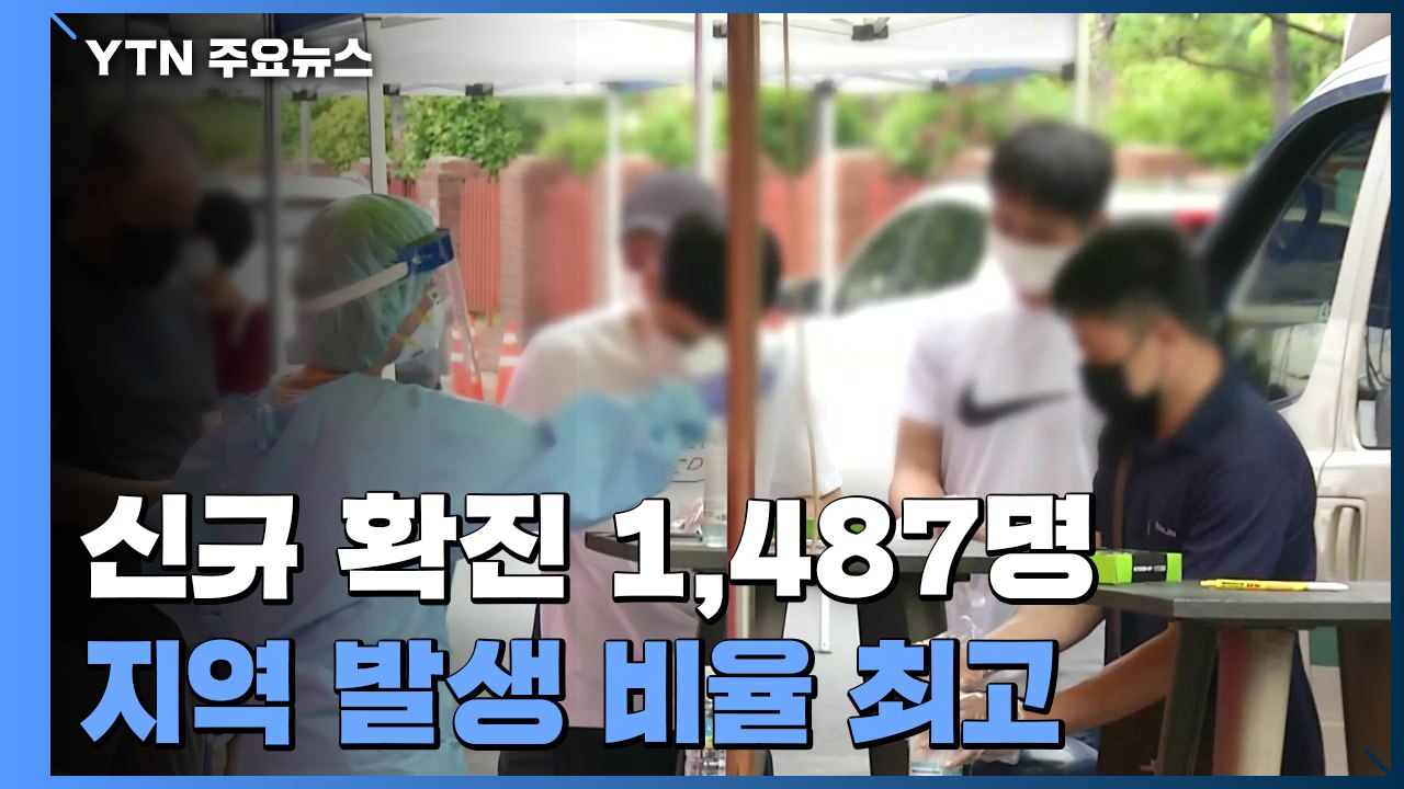 오늘 신규 확진 1,487명...주말 기준 최다·지역 발생 비율도 4차 대유행 이후...