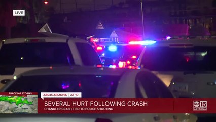 3 badly hurt in 6-car crash tied to police shooting in Chandler
