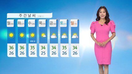 [날씨] 휴일 가마솥 더위 계속...밤사이 열대야 지속 / YTN