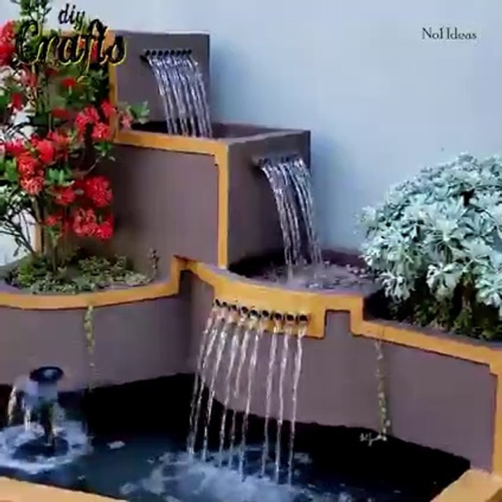 How to Build A Beautiful Waterfall Aquarium Very Easy diy minicraft   For Your Family Garden