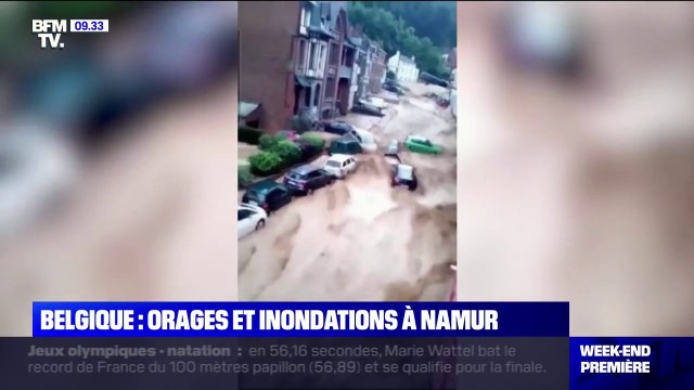 En Belgique, de nouvelles inondations transforment les rues en torrents à Namur et Dinant