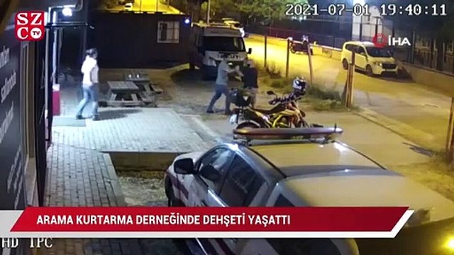 Arama kurtarma derneğinde dehşet yaşattı