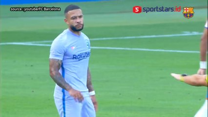 Depay Debut, Barcelona Menang 3-1 Atas Girona di Laga Pramusim
