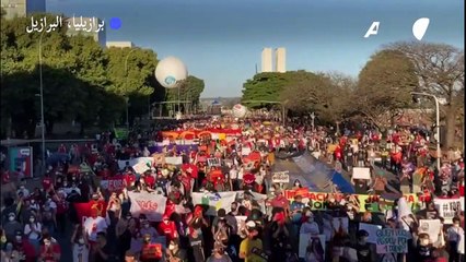 البرازيليون يتظاهرون مجددا للمطالبة باقالة بولسونارو