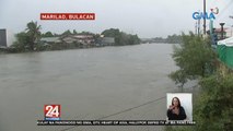 Patuloy na pagbaha sa ilang lugar sa Bulacan, resulta ng ulan, high tide at tubig galing sa mga dam | 24 Oras Weekend