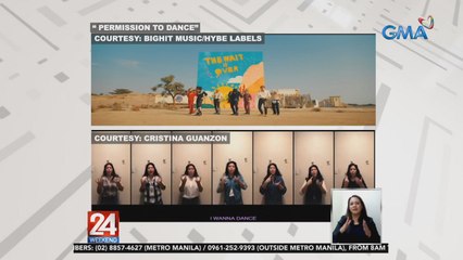 Profoundly deaf Pinay ARMY, gumawa ng cover ng "Permission to Dance" ng BTS sa Pinoy sign language | 24 Oras Weekend