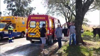 Homem que andava a cavalo sofre queda e precisa do socorro do Siate e da Viapar na BR-369
