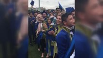 Şehit İstihkam Astsubay Çavuş Fatih Güney'in mezuniyet törenindeki görüntüleri