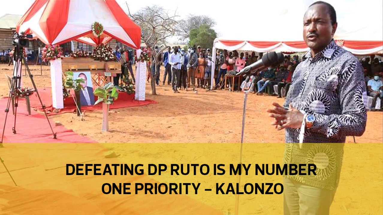 Defeating DP Ruto is my number one priority Kalonzo video Dailymotion